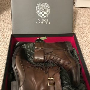 Vince Camuto Taryn Leather Combat Boots